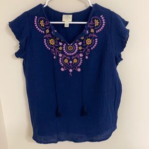 Cap sleeve St johns bay blouse